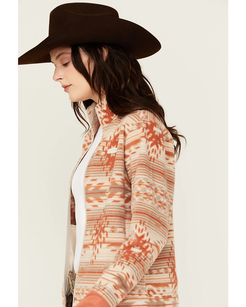 Cinch Women's Southwestern Print Fleece Long Sleeve Jacket