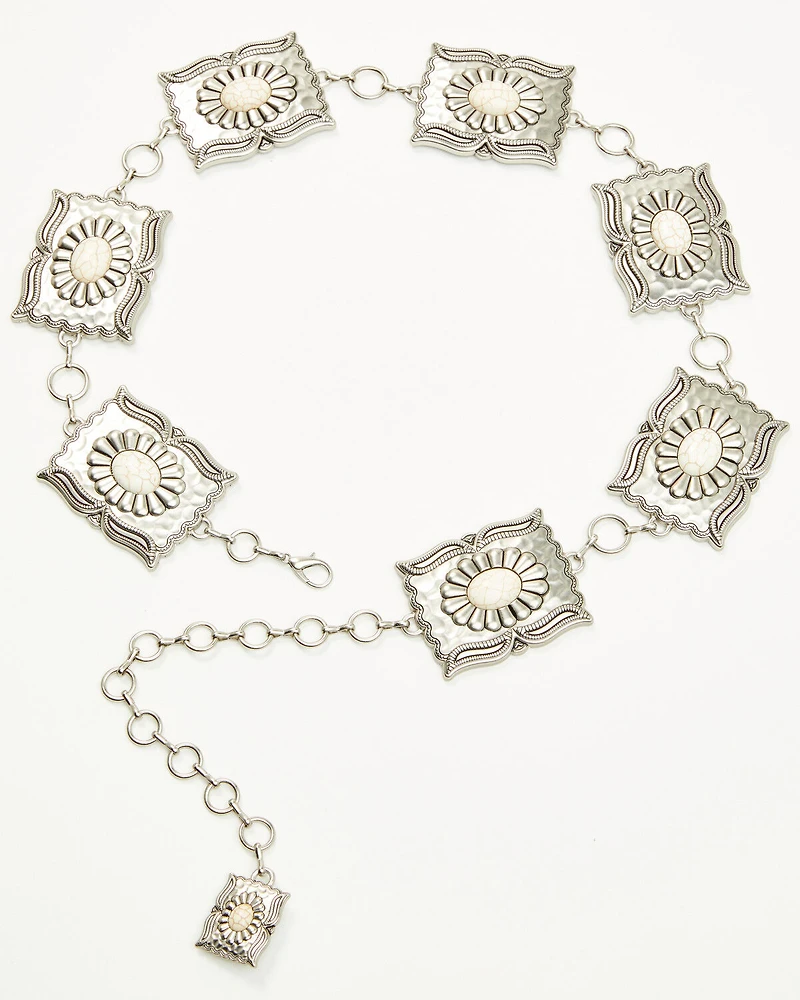 Idyllwind Women's Pennywell White Stone Chain Belt