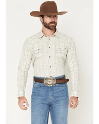Blue Ranchwear Men's Sundays Best Striped Long Sleeve Snap Western Shirt