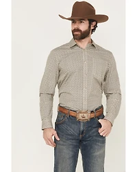 Gibson Trading Co Men's Bullseye Geo Print Long Sleeve Button-Down Western Shirt