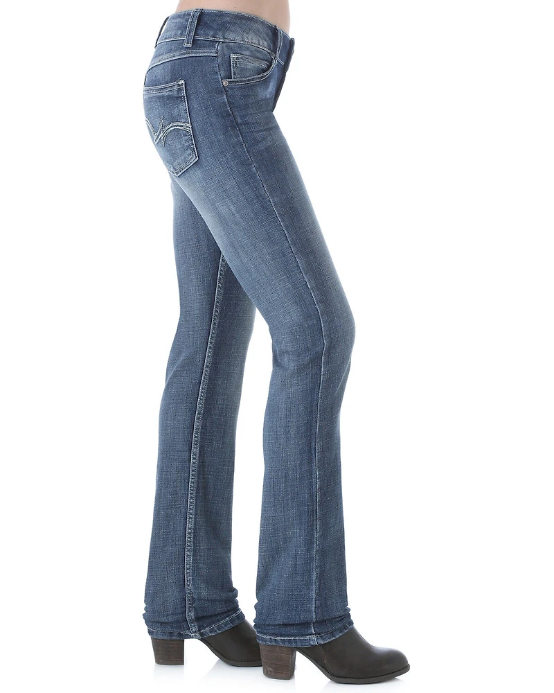 Wrangler Women's Medium Wash Straight Leg Jeans