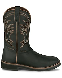 Justin Men's 11" Stampede Widowmaker Waterproof Pull-On Work Boots - Steel Toe