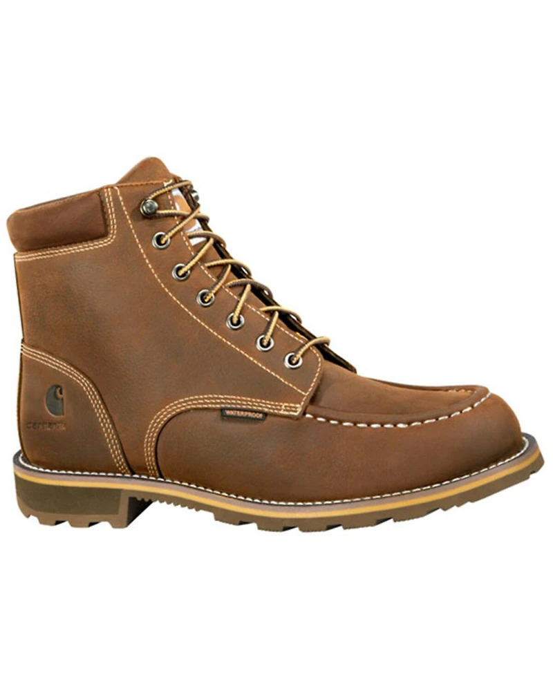 Carhartt Men's 6" Waterproof Lug Work Boots - Moc Toe