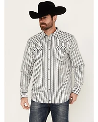 Moonshine Spirit Men's One Last Song Floral Print Long Sleeve Pearl Snap Western Shirt