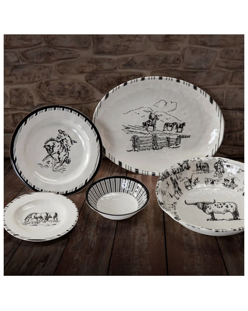 HiEnd Accents 14-Piece Ranch Life Melamine Dinnerware Set