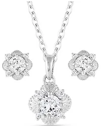Montana Silversmiths Women's Making Memories Crystal Jewelry Set - 2 Piece