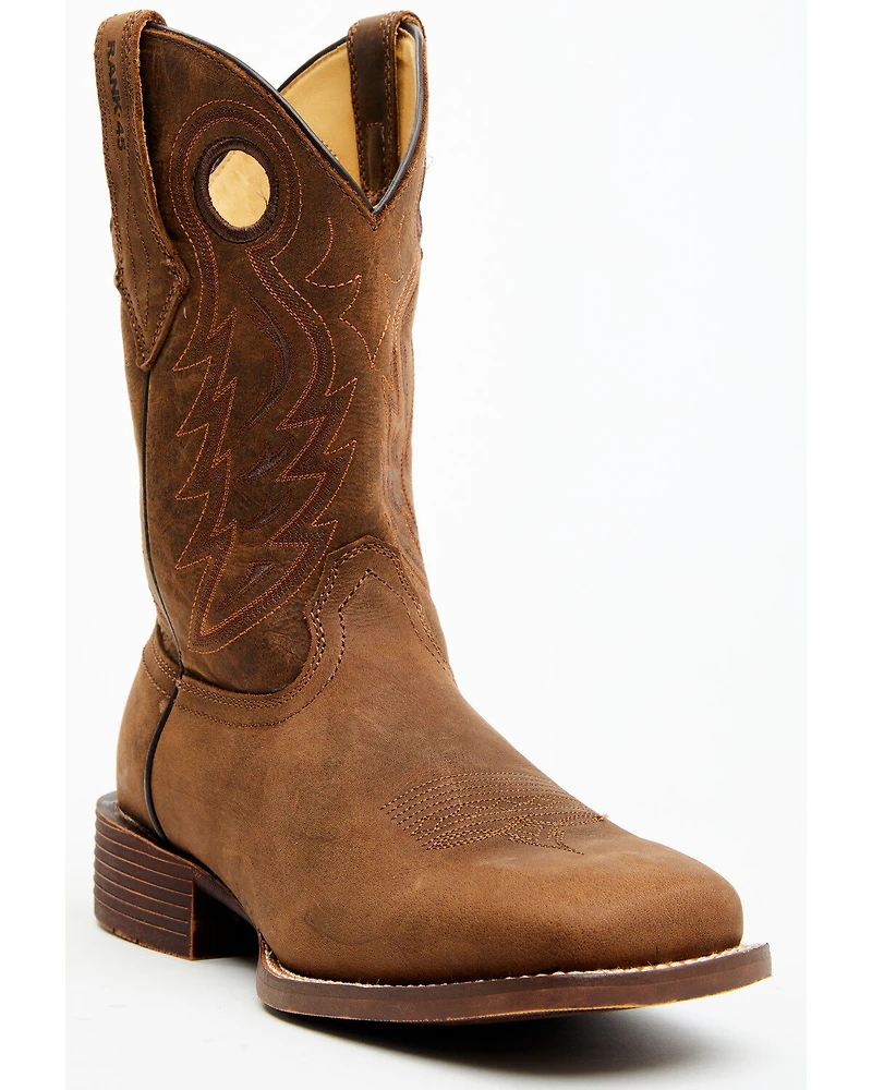 RANK 45® Men's Warrior Performance Western Boots - Broad Square Toe