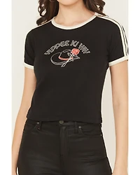 Girl Dangerous Women's Yippee Ki Yay Short Sleeve Ringer Tee