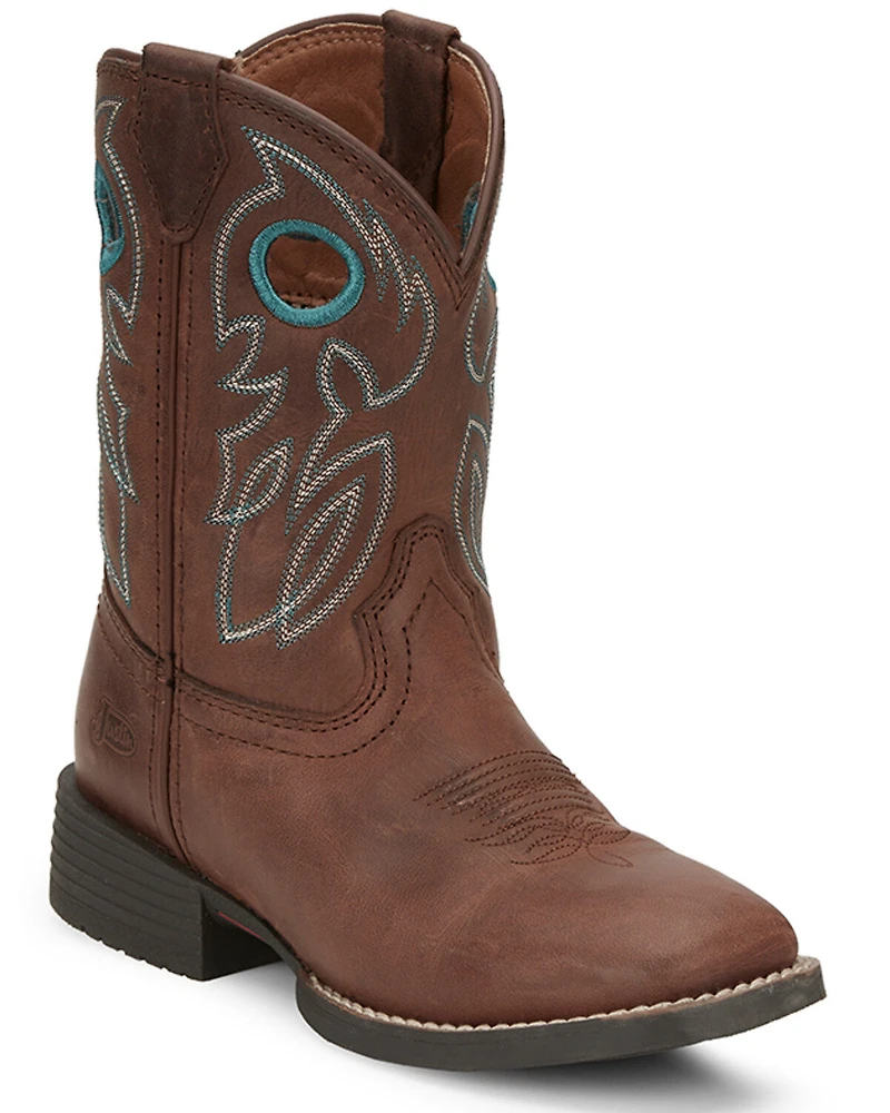 Justin Boys' Bowline Junior Western Boots - Broad Square Toe