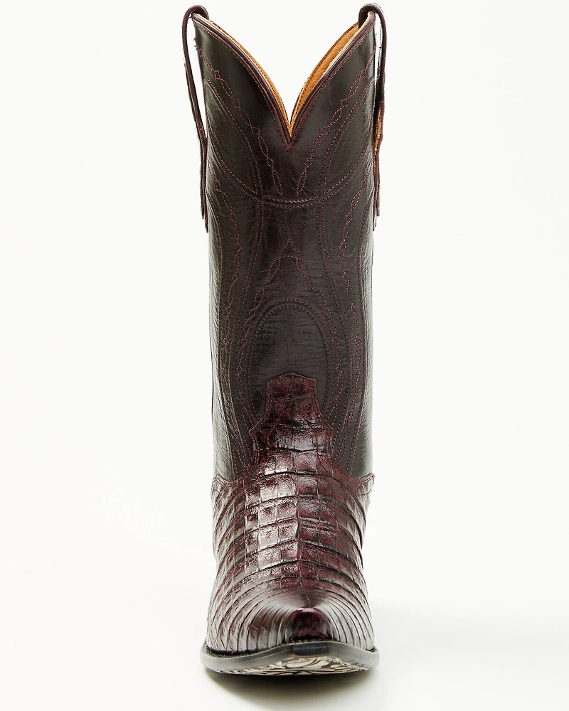 El Dorado Women's Holly Exotic Caiman Tall Western Boots - Snip Toe