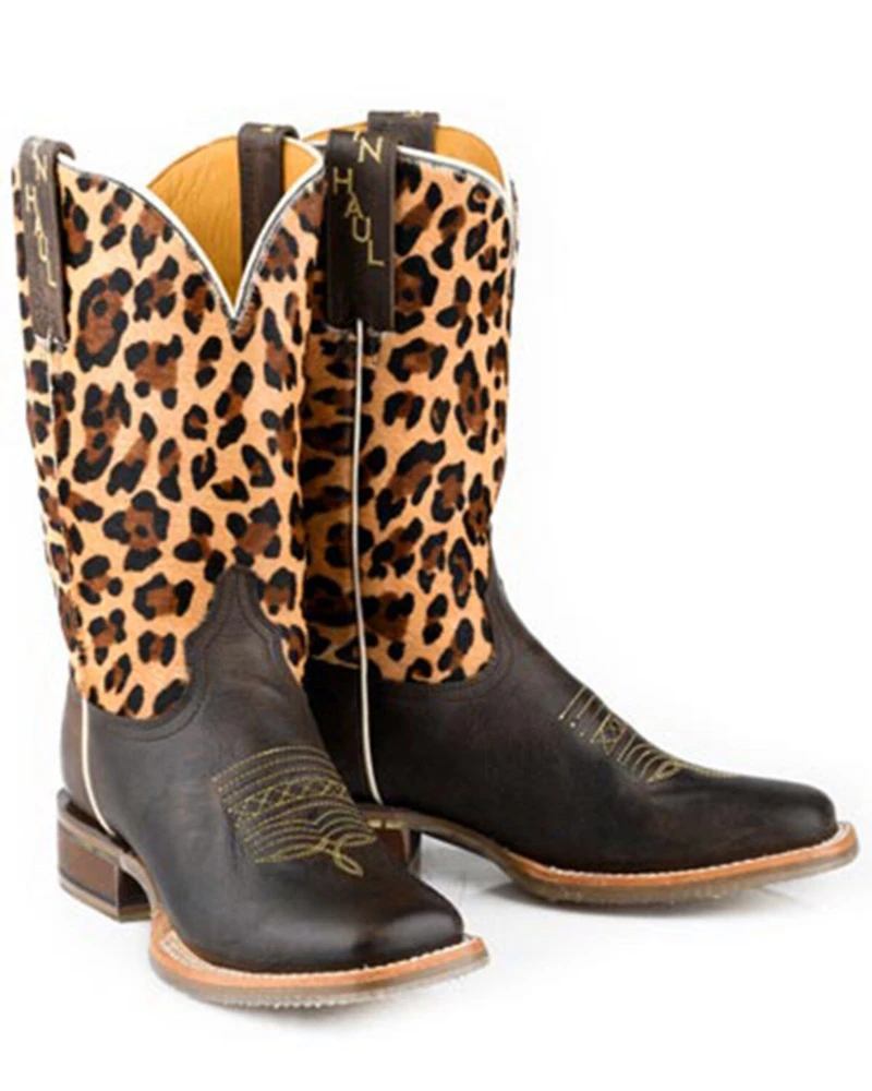 Tin Haul Women's Wild Cat Western Boots - Broad Square Toe