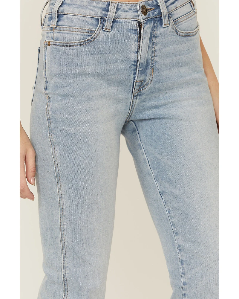 Rock & Roll Denim Women's Light Wash High Rise Stretch Bootcut Jeans