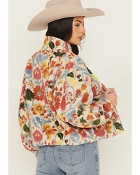 Cleo + Wolf Women's Floral Sherpa Jacket