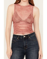 Rock & Roll Denim Women's Paisley Print Mesh Tank