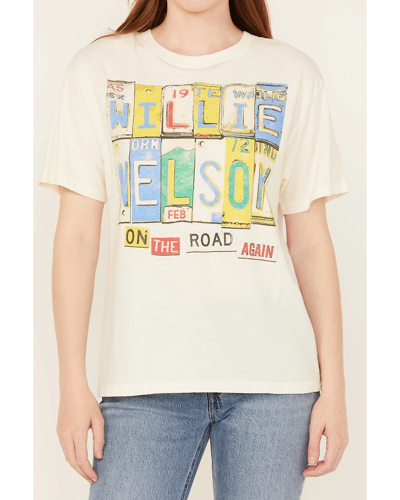 Day Dreamer Women's Willie Nelson On The Road Short Sleeve Graphic Tee