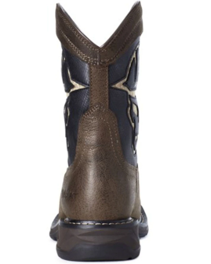Ariat Boys' WorkHog® VentTEK Skull Western Boots - Square Toe