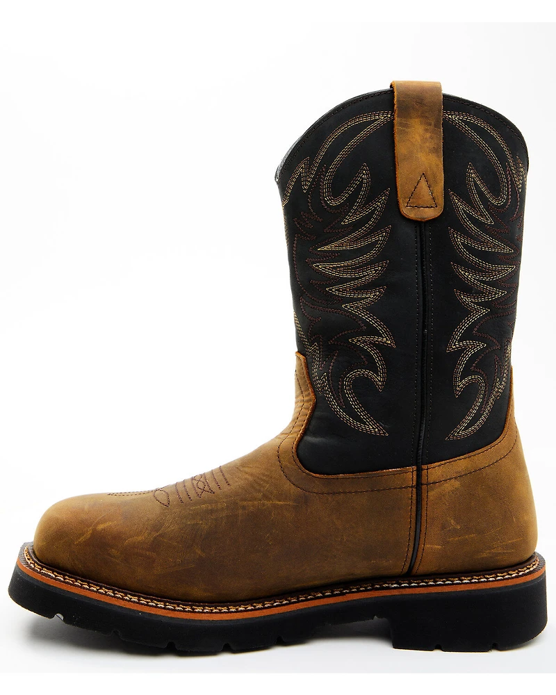 Thorogood Men's 11" Waterproof Square Toe Wellington Work Boots - Steel