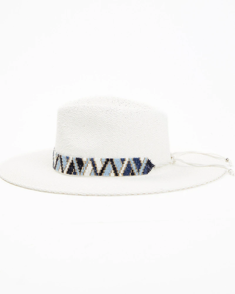 Nikki Beach Women's Andros Australian Straw Western Fashion Hat