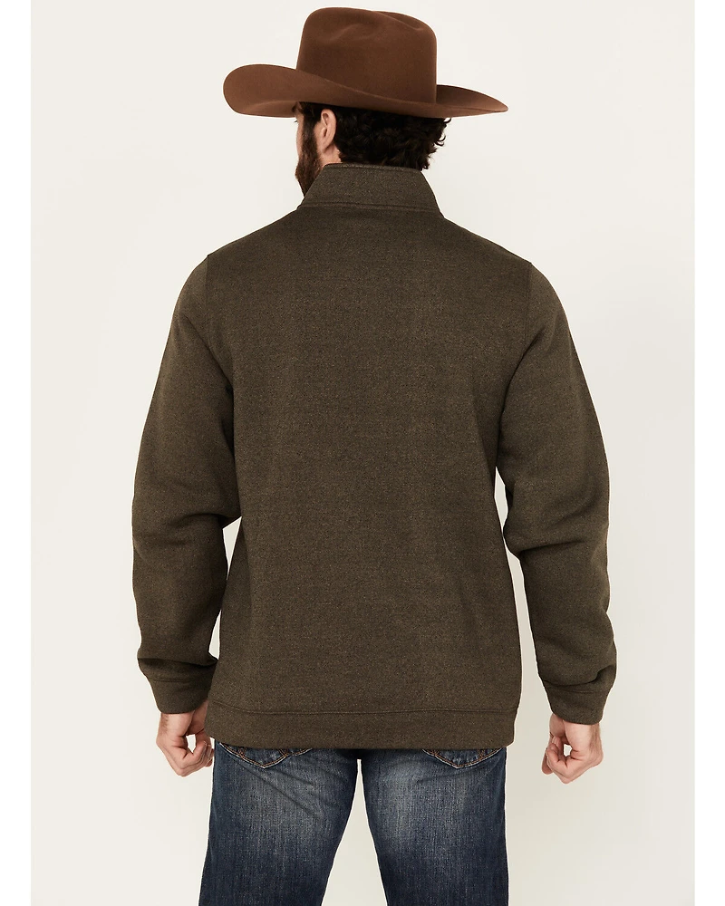 Cinch Men's Solid Quarter Zip Long Sleeve Pullover