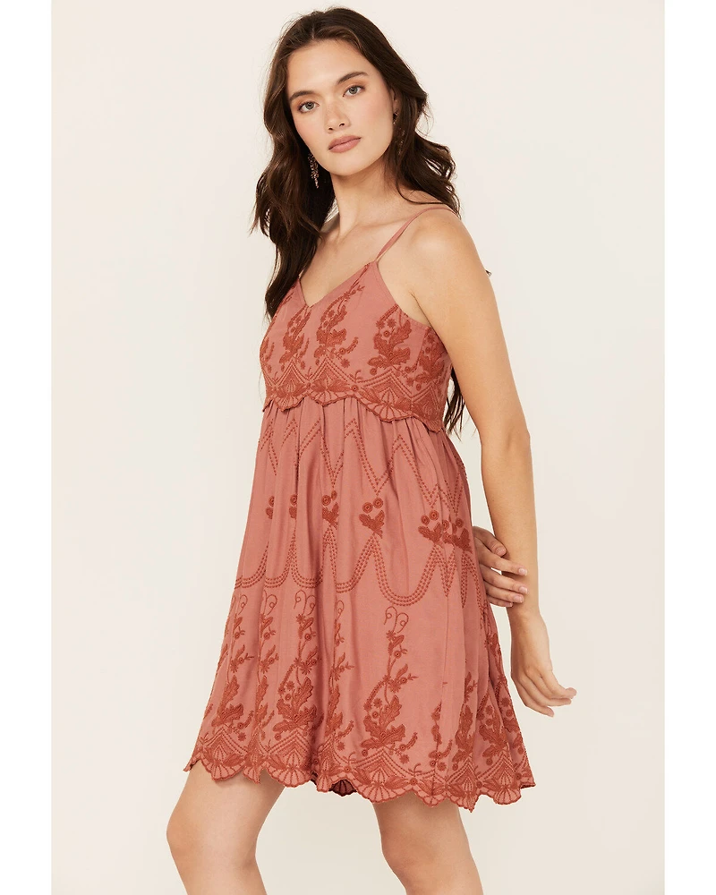 Cleo + Wolf Women's Brina Embroidered Mini Dress