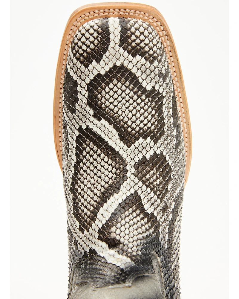Tanner Mark Men's Exotic Python Western Boots - Broad Square Toe