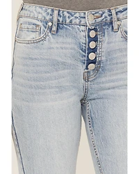 Cleo + Wolf Women's Light Wash High Rise Slim Bootcut Jeans
