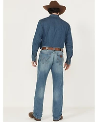 Wrangler Retro Men's 88MWZ Medium Wash Slim Straight Stretch Denim Jeans