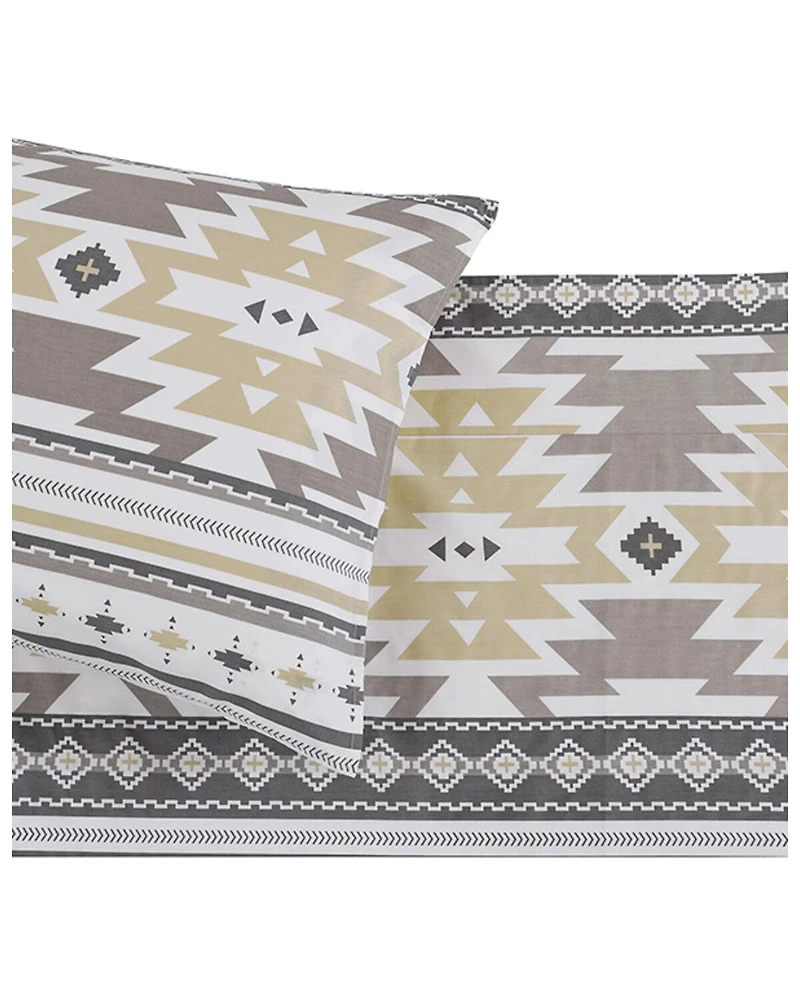 HiEnd Accents 200TC Cotton Desert Sage 4 Piece Sheet Set