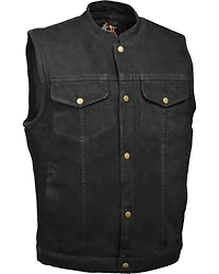 Milwaukee Leather Men's Snap Front Denim Club Style Vest with Gun Pocket - Big 5X