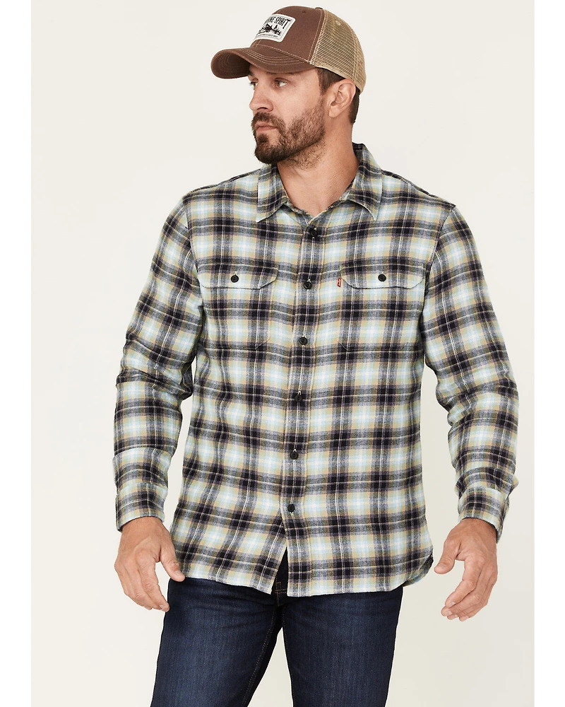 Levi's Men's Classic Worker Plaid Long Sleeve Button-Down Shirt