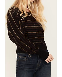 Shyanne Women's Lurex Striped Dolman Sweater