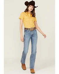 Wrangler Retro Women's Georgia Medium Wash High Rise Bailey Stretch Bootcut Jeans