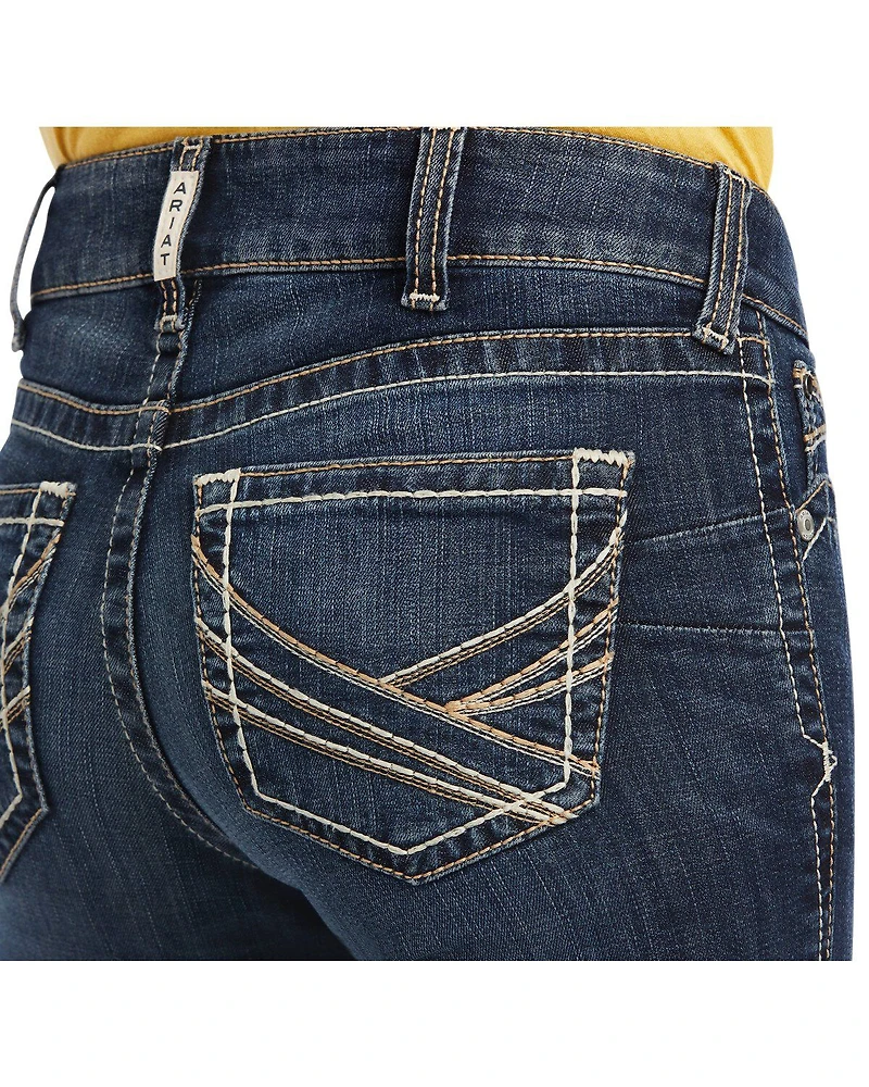 Ariat Women's R.E.A.L. Medium Wash Mid Rise Lexi Slim Stretch Bootcut Jeans - Plus