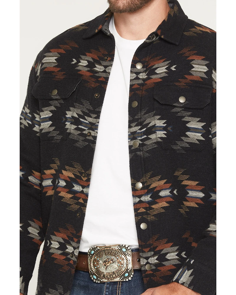 Pendleton Men's Bay City Multicolored Print Sherpa Lined Snap Jacket