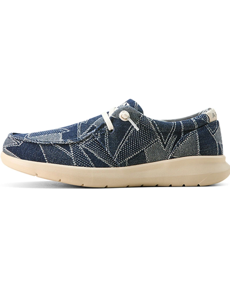 Ariat Women's Hilo Denim Print Casual Shoes - Moc Toe