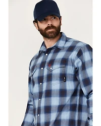 Ariat Men's FR Bighorn Plaid Print Long Sleeve Snap Work Shirt