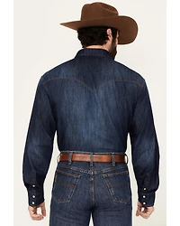 Cinch Men's Denim Long Sleeve Western Snap Shirt