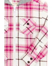 Shyanne Toddler Girls' Plaid Print Long Sleeve Flannel Shacket