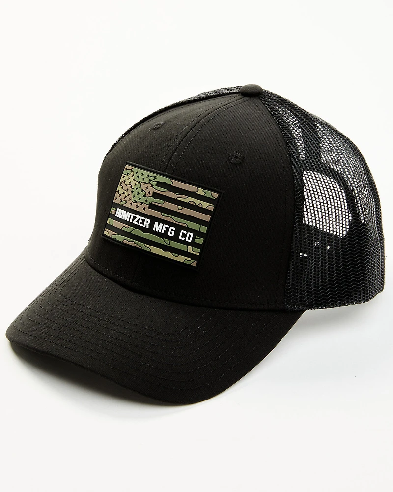 Howitzer Men's Camo Print Flag Patch Ball Cap