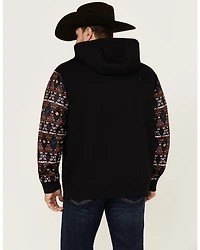Hooey Men's Legendary Southwestern Sleeve Block Hooded Sweatshirt