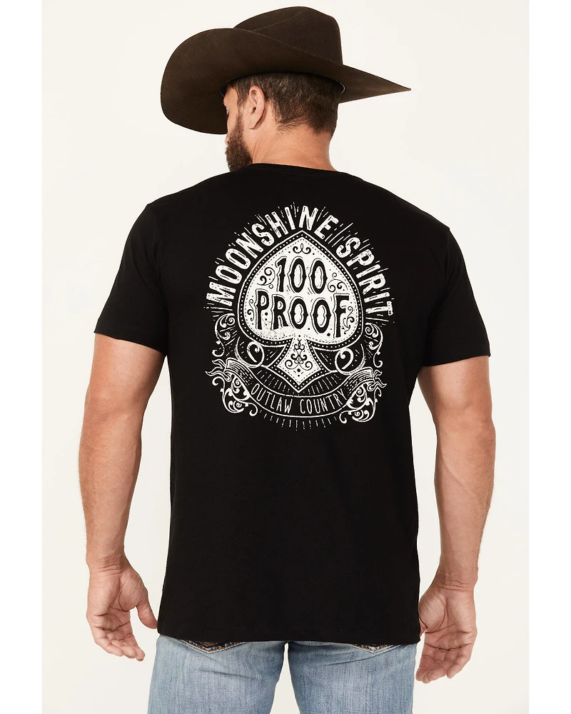 Moonshine Spirit Men's Spade Short Sleeve Graphic T-Shirt