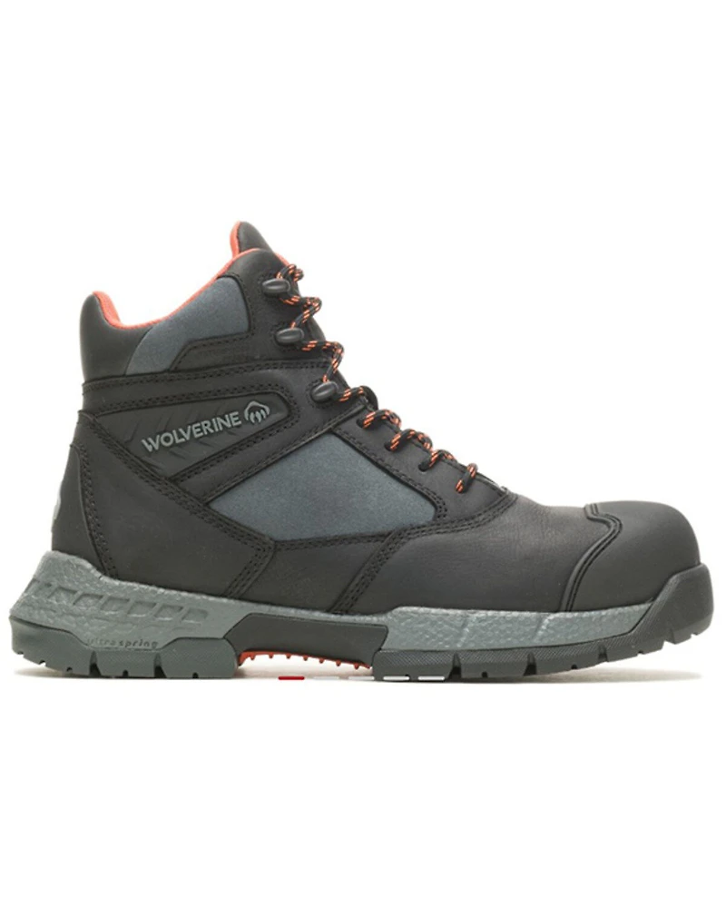 Wolverine Men's Rush Ultraspring™ 6" CarbonMAX Work Boots - Composite Toe