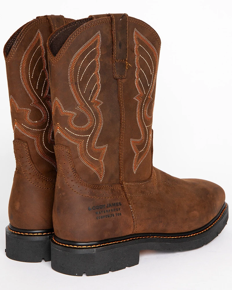 Cody James® Men's Waterproof Composite Toe Pull On Work Boots