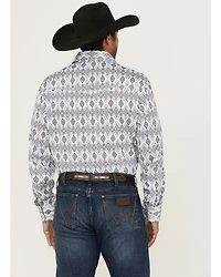 Wrangler Retro Men's Premium Geo Print Long Sleeve Snap Western Shirt