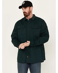 Hawx Men's FR Plaid Print Long Sleeve Button-Down Work Shirt