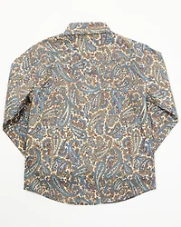Cody James Toddler Boys' Madera Paisley Print Long Sleeve Snap Western Shirt