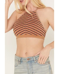Fornia Women's Stripe Halter Bralette