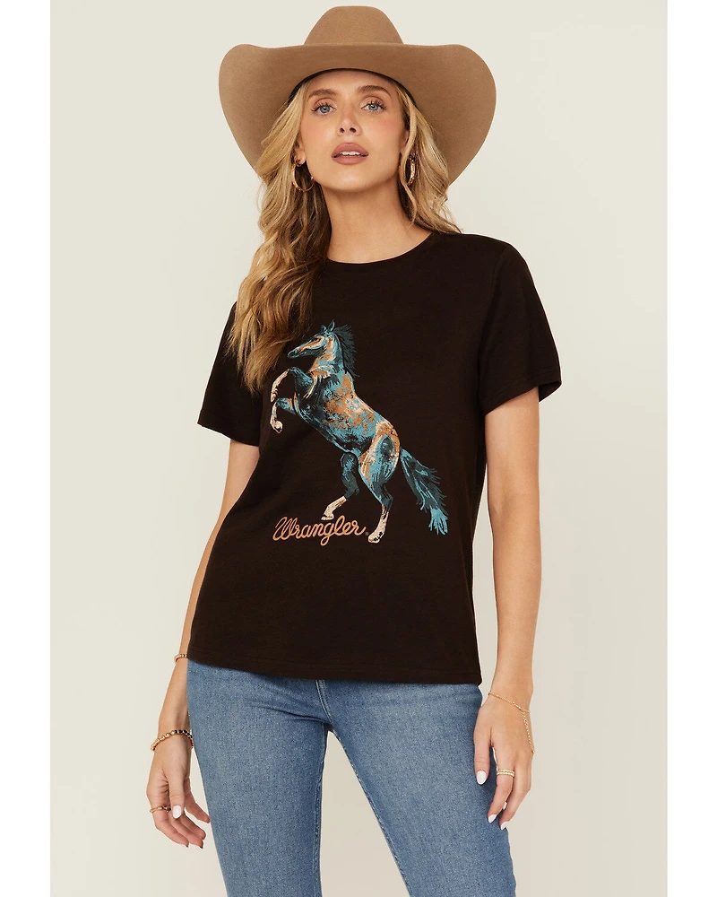 Wrangler Women's Horse Logo Short Sleeve Graphic Tee