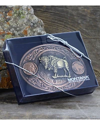Montana Silversmiths Men's Copper Buffalo Indian Head Nickel Belt Buckle