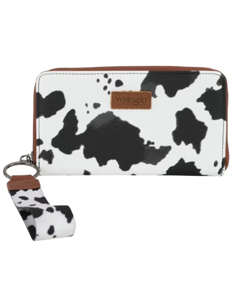 Wrangler Women's Boot Barn Exclusive Daisy Cow Print Wallet